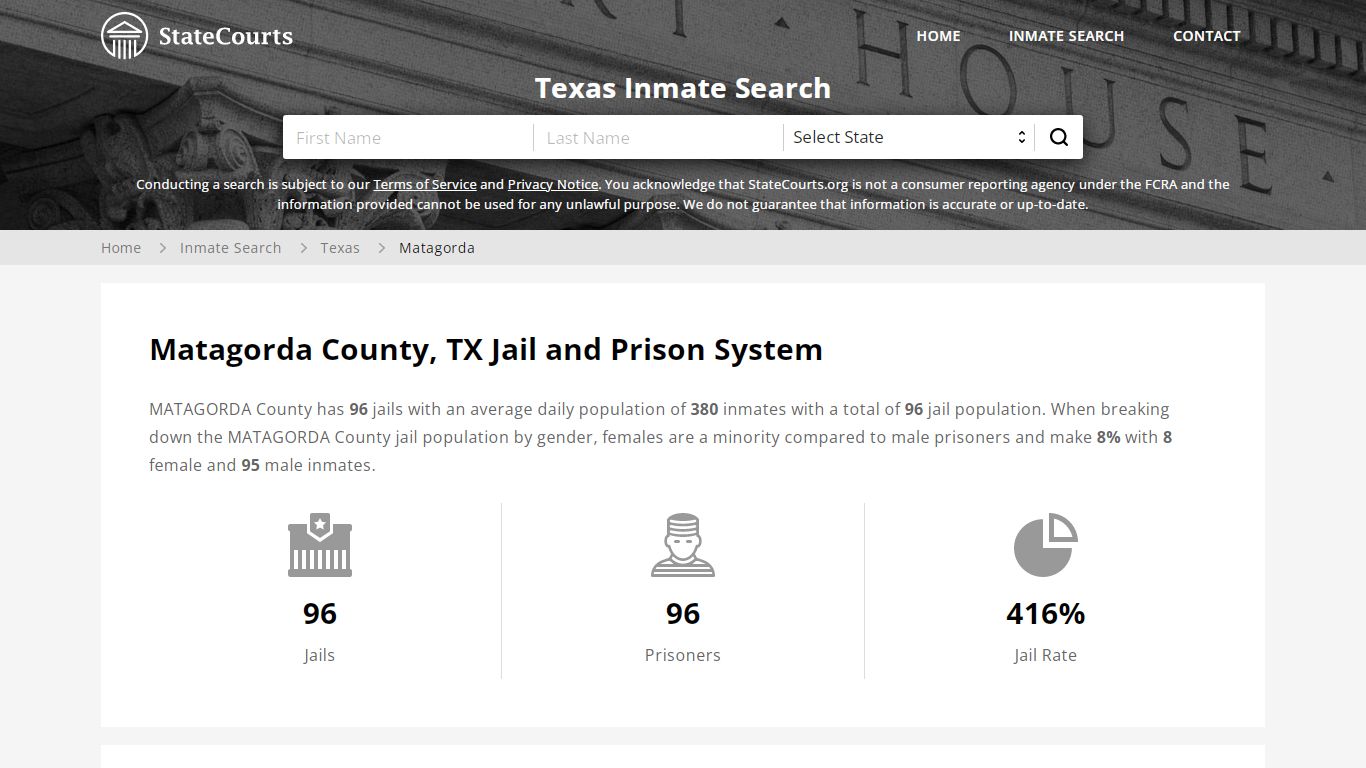 Matagorda County, TX Inmate Search - StateCourts